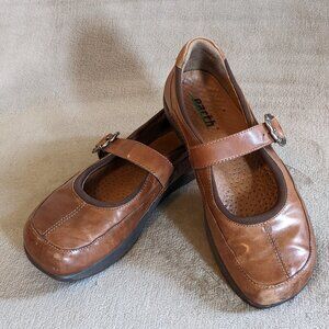 Tan Leather Kalso Earth Shoes Mary Janes Size 7 1/2